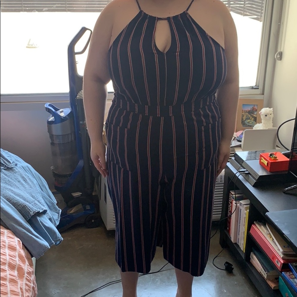Plus size Striped jumpsuit, offers welcomed!